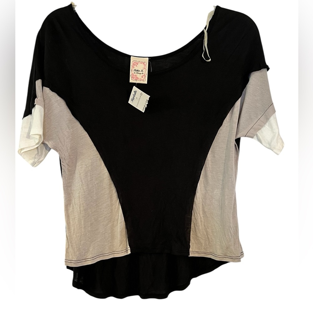 Beige Black Cream Woman’s Shirt by Robin K New size S